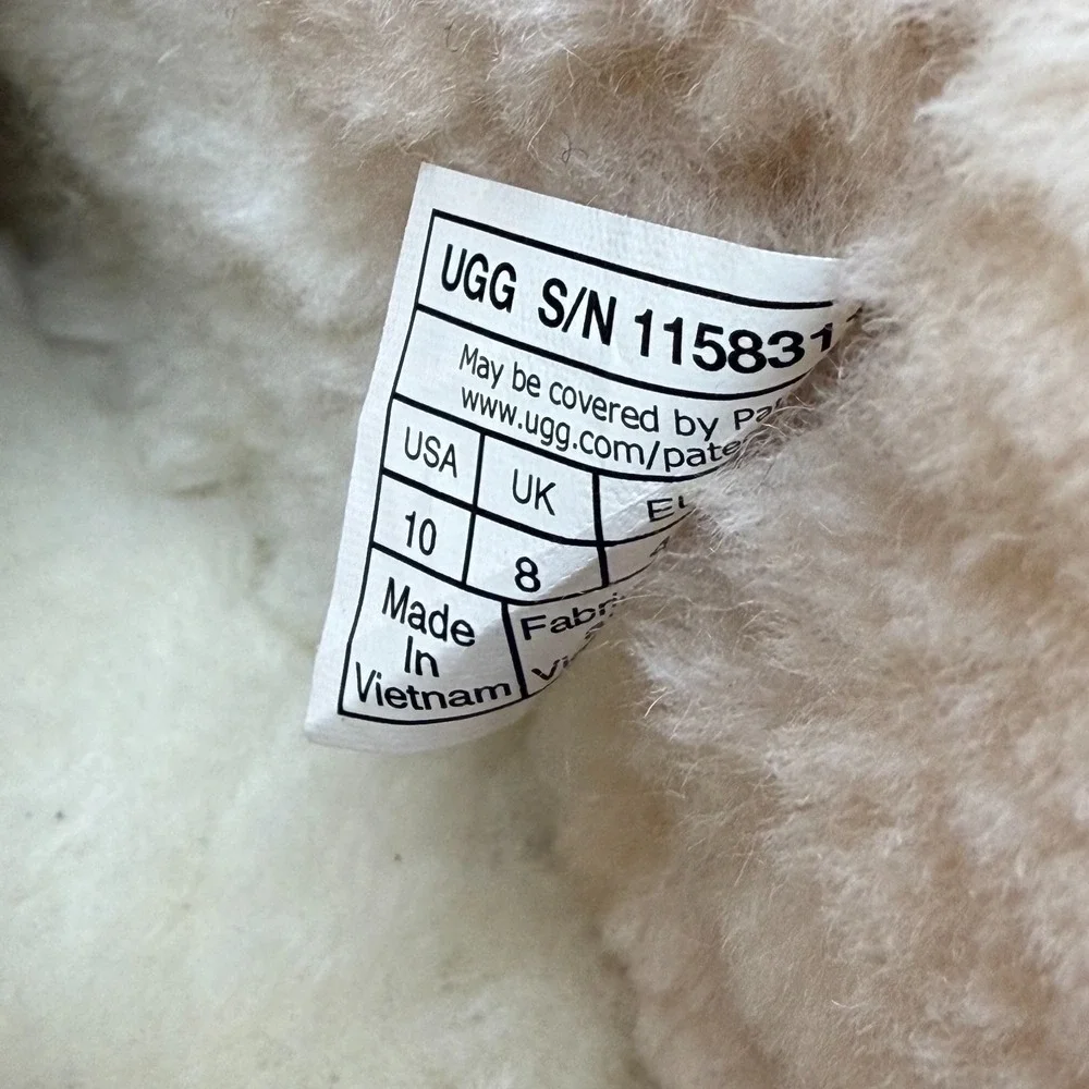 UGG New Height Ultra Mini Boots Womens 10 Platform Chunky‎ Chestnut Suede Fur